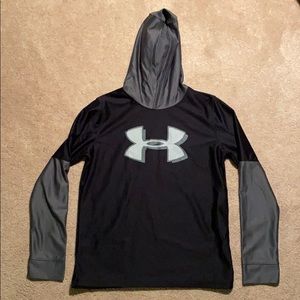 NWOT Under Armour hoodie shirt YLG black/gray
